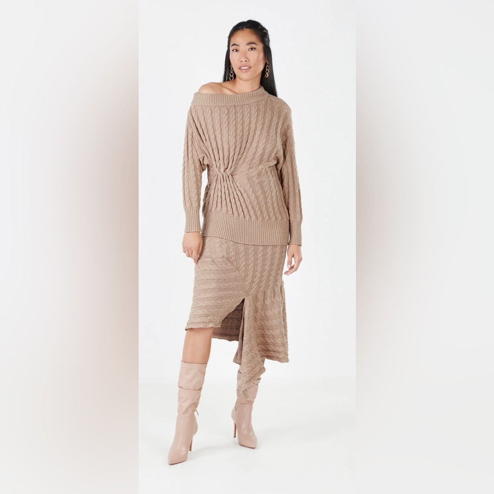 Beatrice Gathered Off-the-Shoulder Sweater - Picture 1 of 10